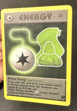 Potion Energy GREY STAMP SMUDGE ERROR 82/82 1st Edition Team Rocket Pokemon Card - Image 5