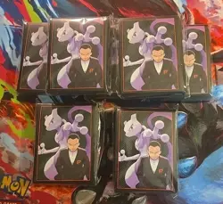 Mewtwo And Giovanni Destined Rivals ETB Card Sleeves - Pokemon 7 packs - Image 1