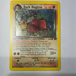 Pokemon Dark Dugtrio 6/82 Team Rocket Holo Rare 50 HP 1st Edition English Card - Image 1