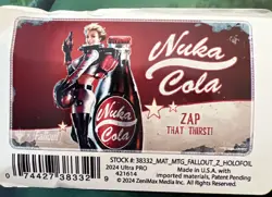 New Ultra Pro Playmat Magic The Gathering Fallout Nuka Cola Pinup Holofoil - Image 1