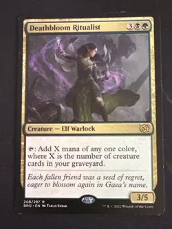 1x Deathbloom Ritualist (208) The Brothers' War LP MTG Magic the Gathering x1 - Image 1