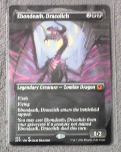 Ebondeath, Dracolich AFR [Borderless] EX/LP #292 MTG Magic the Gathering Black - Image 1