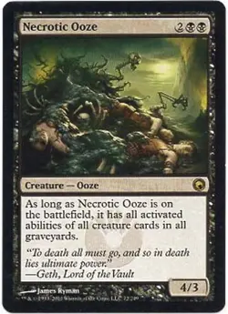 NECROTIC OOZE X1 MAGIC MTG SCARS OF MIRRODIN EXCELLENT (EX) 2010 - Image 1