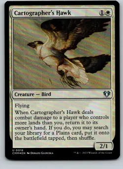 Cartographer's Hawk - CMM - FOIL - 18 - MTG - Image 1