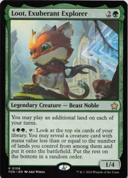 Loot, Exuberant Explorer R Foundations 106 LP-NM MTG - Image 1