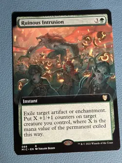 MTG Ruinous Intrusion (Extended Art) Innistrad MID NM - Image 1