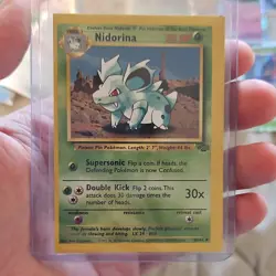 Pokemon TCG Nidorina 40/64 Jungle 70 HP Uncommon *ERROR CARD* 1999 - Image 1