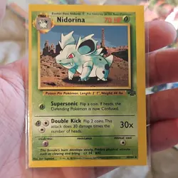 Pokemon TCG Nidorina 40/64 Jungle 70 HP Uncommon *ERROR CARD* 1999 - Image 3
