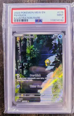 Pokemon Card - Psyduck Illustration Rare 175/165 Holo Rare English 151 - PSA 9 - Image 1