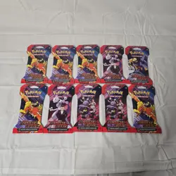Pokemon TCG Destined Rivals Sleeved Booster Packs Lot Of 10 - Image 1