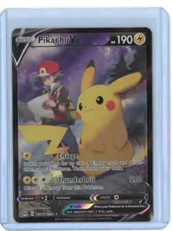 Pikachu V TG16/TG30 SWSH11: Lost Origin Trainer Gallery Pokemon Card - Image 1