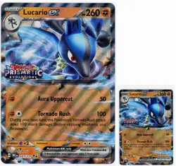 2x Lucario Ex 51/131 Prismatic Evolutions Stamped Pokemon TCG NM Jumbo Oversized - Image 1