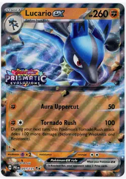 2x Lucario Ex 51/131 Prismatic Evolutions Stamped Pokemon TCG NM Jumbo Oversized - Image 2