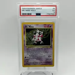 MR. MIME - 1999 POKEMON JUNGLE - HOLO #6 - PSA 5 - Image 1