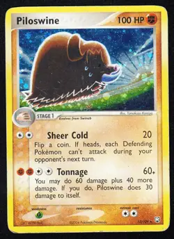 2004 Piloswine 13/109 Pokemon EX: Team Rocket Returns DMG - Image 1