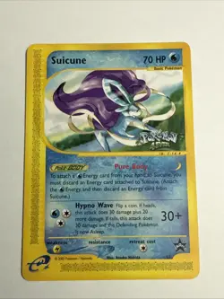 Suicune 53 Black Star Promo Pokemon WOTC Regular Card Pokemon 4Ever Stamp - Image 1