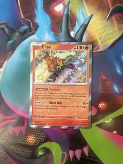 Entei 112/091 SV Paldean Fates Shiny Rare Pokemon NM Condition - Image 1