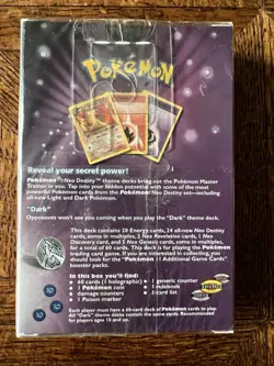 WOTC Pokemon Neo Destiny Dark Theme Deck - English - Factory Sealed - Image 2