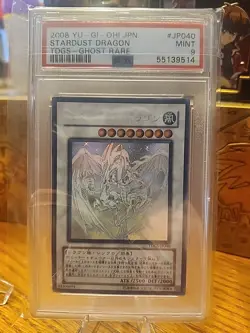 2008 Yu-Gi-Oh! JPN TDGS Ghost Rare Stardust Dragon PSA 9 - Image 1