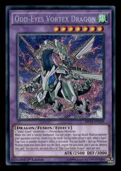 Odd-Eyes Vortex Dragon PEVO-EN030 Secret Rare Pendulum Evolution Yu-Gi-Oh NM - Image 1
