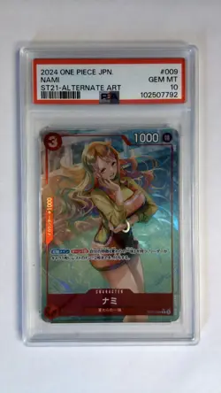 One Piece Nami Parallel ST21-009 Japanese PSA 10 - Image 1