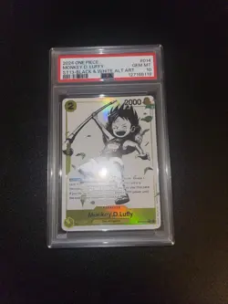 One Piece Monkey D Luffy St13-014 Alternate Art Psa 10 - Image 2