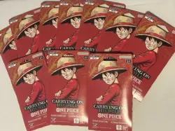 10x ENGLISH One Piece CCG: Carrying On His Will - Sleeved Booster Pack lot OP-13 - Image 1