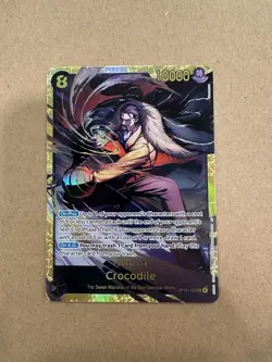 One Piece TCG English OP14-120 Crocodile SEC Foil - In Hand - Image 1