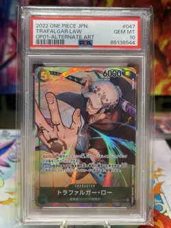 2022 One Piece JPN. Trafalgar Law OP01-047 Alternate Art PSA 10 Gem Mint - Image 1