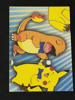 Topps Pokemon Series 3 - Pikachu & Charmander Sing P06 of 6 Puzzle Card - Image 1