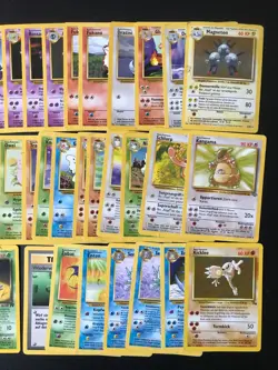 German Pokemon cards Base Jungle Fossil Team Rocket sets mix lot MP/HP - Image 2