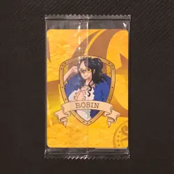 S0963 Robin One piece Film Gold glico Wafer Card & Sticker Sealed Super Rare - Image 2