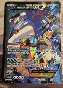 Pokemon TCG Team Aqua's Kyogre EX Double Crisis Holo Card 6/34 - Image 1