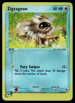 Pokemon Card - Zigzagoon Ruby and Sapphire 79/109 Common Reverse Holo - Image 1
