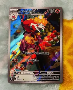 Pokemon TCG Crocalor Scarlet & Violet Paldea Evolved Holo Card 202/193 Mint - Image 1