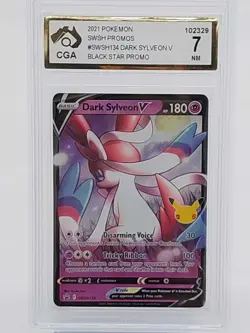 2021 Pokemon SWSH Promos Dark Sylveon V Black Star Promo Collectable Card - Image 1