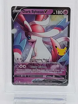2021 Pokemon SWSH Promos Dark Sylveon V Black Star Promo Collectable Card - Image 3
