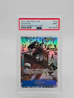 2023 One Piece Card Japanese OP03 Manga Alt. Art #122 Sogeking PSA Mint 9 - Image 1