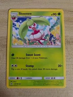 Steenee 19/149 Sun & Moon Base Set Regular Uncommon Pokemon Card - Image 1