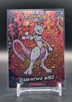 MEWTWO #150--Stained glass Pokemon 2025 Crystal Card Collection - Peru - Image 2