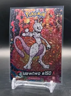MEWTWO #150--Stained glass Pokemon 2025 Crystal Card Collection - Peru - Image 3