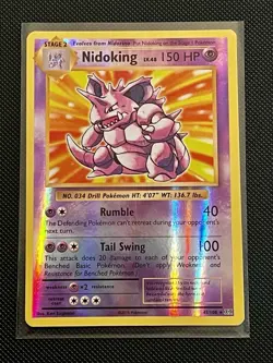 Pokemon Nidoking TCG Reverse Holo Rare Card 45/108 XY Evolutions - Image 1