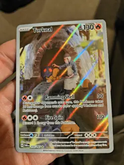 Pokemon TCG Torkoal 172/167 Scarlet & Violet Twilight Masquerade Holo Card - Image 1
