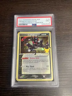 Greninja Gold Star SWSH144 PSA 9 Promo Celebrations Promo Pokemon Card Game - Image 1