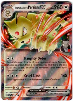 Team Rocket's Persian ex - Holo Promo SV: Scarlet & Violet Promo Cards 218 NM - Image 1