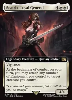Beatrix, Loyal General - Extended Art FIN NM MTG - Image 1