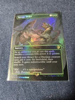 MTG Savage Order (Borderless) Universes Beyond Foil - Image 1