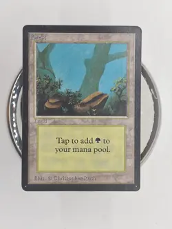 MtG Beta Forest - Version A (Fog) See Pics! Small Seller Fast Free Shipping! - Image 1
