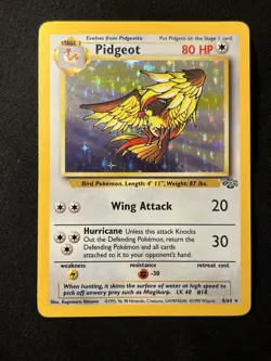 Pokemon TCG Pidgeot Jungle 8/64 Holo Unlimited Holo Rare LP - Image 1