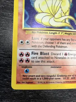 Pokemon TCG Ninetales Holo Base Set 12/102 Holo Unlimited Rare MP - Image 5